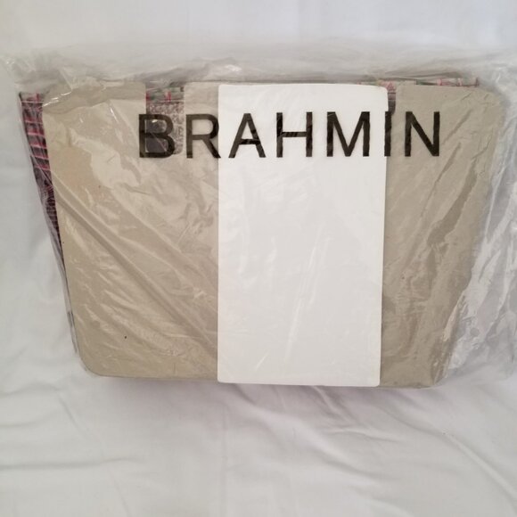 Brahmin Pink Purple Green Hombre Croc Embossed Purse Shoulder Handbag - Picture 11 of 11